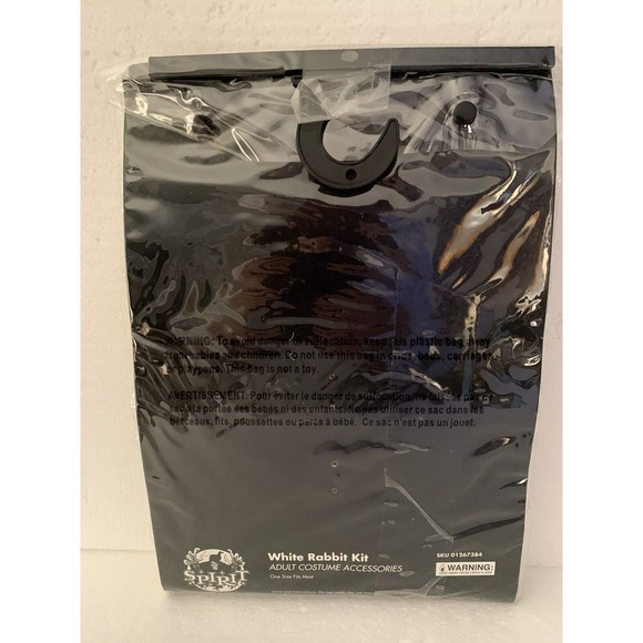 Spirit Store White Rabbit Kit Ear Headband Clock Necklace Bowtie age 14+ Adult - Picture 6 of 9